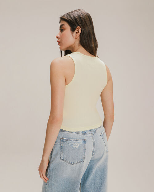 Tank Top Rib Amarillo